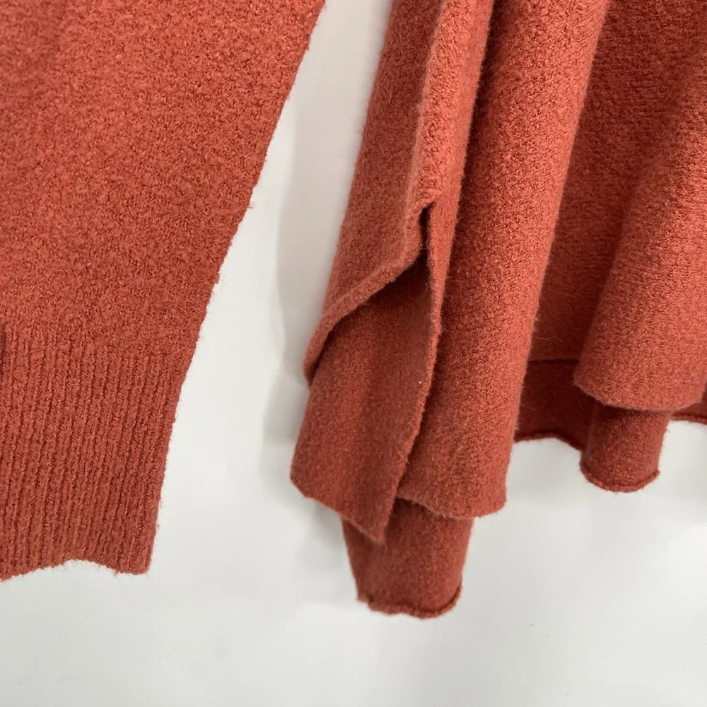 Free‎ People S Turtleneck Sweater Womens Rust Orange Ottoman Slouchy Knit